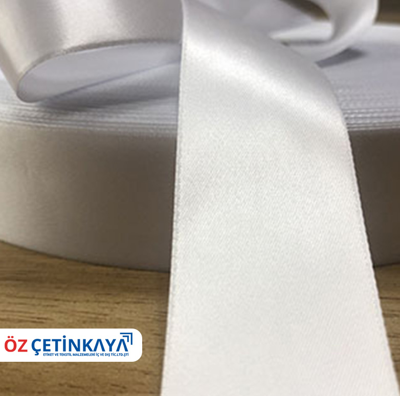 One Side Woven Edge Polyester Satin